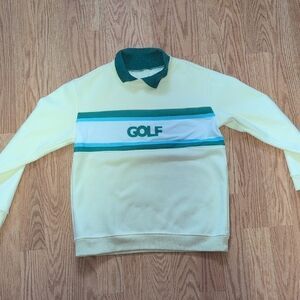Men's Cream and Green Sweater